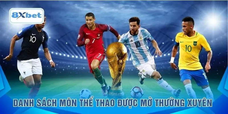 Danh sách môn thể thao được mở thường xuyên