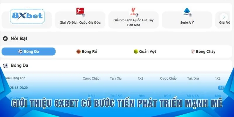 Giới thiệu 8XBET có bước tiến phát triển mạnh mẽ